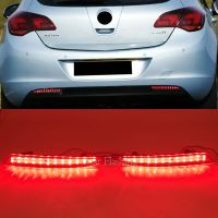 โคมไฟสะท้อนแสง Bemper Belakang LED 2ชิ้นไฟท้ายคำเตือนที่จอดรถไฟวิ่งสำหรับ OPEL Vauxhall Astra J MK VI 2009-2015