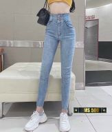 [HCM]Quần jean nữ lưng cao ĐAI TRƠN tôn giáng đẹp chất jean co giãn cực đẹp thumbnail