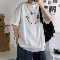 [COD] New short-sleeved t-shirt mens summer Korean version of the loose face half-sleeve T-shirt Kong style round neck brand top