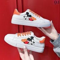 COD DSGRTYRTUTYIY LQ Mickey Mouse Small women White Shoes Casual Shoes Mickey Versatile Student Flat Shoes