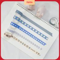 HATTIE สีสัน การ์ตูน สติ๊กเกอร์ฉลาก กาว เทปกระดาษ เทป Washi สีฟ้า น่ารัก ดอกไม้