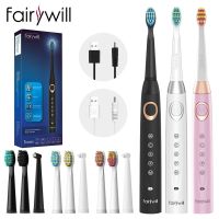 Fairywill หัวแปรงเปลี่ยนหัวได้ฟันอิเล็กทรอนิกส์แบบกันน้ำผ่าน USB FW-508แปรงสีฟันไฟฟ้าโซนิคสำหรับ