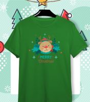 เสื้อยืดลายปีใหม่ เสื้อคริสมาสต์ Happy New Year &amp; Merry Christmas ลายน่ารักๆ ผ้า Cotton ?ใส่สบาย สีสันสดใส