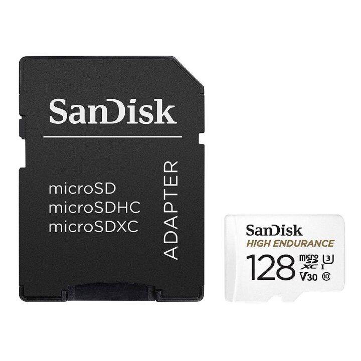 sandisk-high-endurance-microsdxc-sqqnr-128gb-with-sd-adaptor-ของแท้-ประกันศูนย์-2-ปี