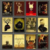 Retro True Detective Movie Poster Prints-ผ้าใบคราฟท์คุณภาพสูง Wall Art สำหรับ Home หรือ Bar - Classic Design