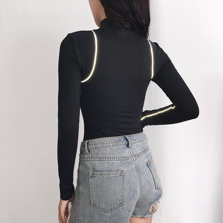 personality-high-neck-reflective-zipper-one-piece-tops-women-39-s-tight-bottoming-sexy-body-t-shirt-sleeve-bodysuit-women