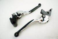 มือเบรคมือครัช แบบปรับได้7ระดับสีเงิน FULL ADJUST BRAKE LEVER SET SILVER ER-6N Ninja 650 Versys