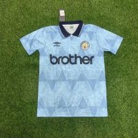 (All sizes are in stock)   man-chester City 1988 90 Vintage Mens Home Jersey  (You can customize the name and pattern for free)