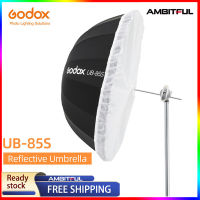 Godox UB-85S 33.5 นิ้ว 85 เซนติเมตรParabolicสีดำสะท้อนแสงร่มสตูดิโอแสงร่มที่มีสีดำเงินD Iffuserปกผ้า