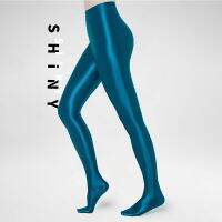 【LZ】♚☌△  Glossy cetim opaco calças justas Sexy Leggings Meias De Glitter Suave Cintura Alta Plus Size Club Party Pantyhose