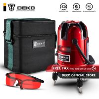 DEKO LL5 Series Green/Red Beam Line 360 Degrees Horizontal Vertical Self-leveling 5 Lines 6 Points Laser Level Indoor/Outdoor