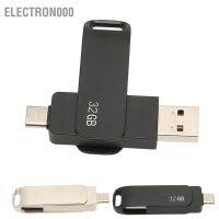 Electron000 แฟลชไดรฟ์ Usb 3.0 Type C 2 In 1 โลหะ หมุนได้ พกพาง่าย สําหรับแท็บเล็ต รูปภาพ