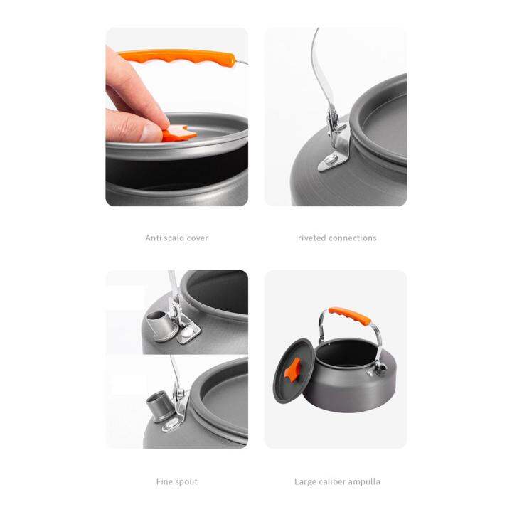 gispark-หม้อต้มชาและกาแฟกาน้ำสำหรับแคมปิ้งป้องกันน้ำร้อนลวกจัดการหม้อต้มน้ำปิกนิก