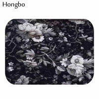 EHongbo Flower Leaf Pattern Anti-Slip Suede Car Door Best Choice Outdoor Kitchen Living room Floor Mat Rug 【hot】