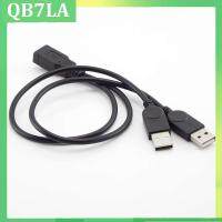 DC Power Supply Extension Cable USB 2.0 A female to Dual male Splitter Super Speed Data Sync Charging for U Disks QB7LA