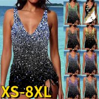 Paian Renang Pinggang Tinggi ชุด Potong Paa Monokini Paian Pandi Wanita Cetan Desain Musim Panas Tankini XS-8XL