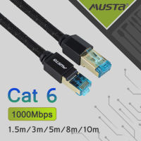 MUSTA สายแลนแมว6สายเคเบิลเครือข่าย UTP Cat6 RJ45สายอีเธอร์เน็ต1.5M-10MPatch Cord สำหรับแล็ปท็อปพีซีโมเด็มเราเตอร์ Wifi 1000Mbps ความเร็วสูงแมว6สายอินเทอร์เน็ตแบน