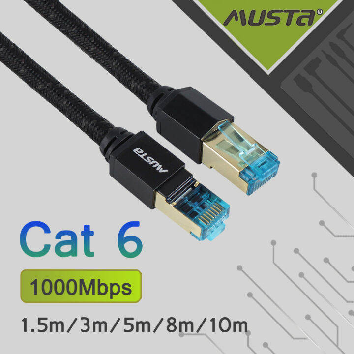 MUSTA Lan Cable Cat 6 Network Cable UTP Cat6 RJ45 Cable 1.5M
