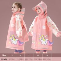 Kids Raincoat Waterproof Rain Poncho Cartoon Unicorn Dinosaur Children School Student Rainsuit Boys And Girls Travel RainWear