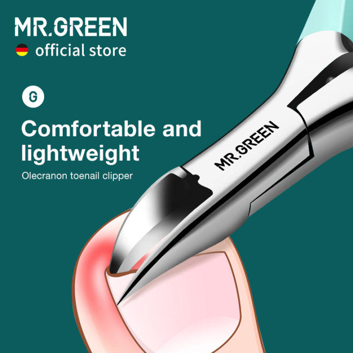 mr-greenเล็บคุดclippersกรรไกรตัดเล็บเท้าสแตนเลสเครื่องมือแต่งเล็บเท้าหนาเล็บเท้าการแก้ไขลึกเล็บร่อง