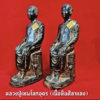 หลวงปู่เทพโลกอุดร บรมครูของสุดยอดเกจิ เนื้อหินศิลาแลง ผ่านพิธีพุทธาภิเษกแล้ว สูง23ซม.