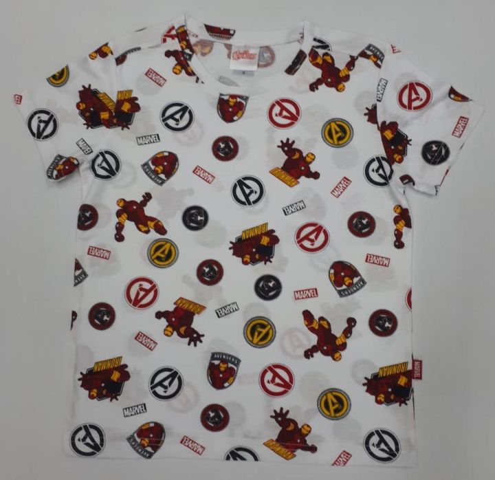 เสื้อผ้าเด็กลายการ์ตูนลิขสิทธิ์แท้-เด็กผู้ชาย-หญิง-ชุดเที่ยว-ชุดเดินเล่น-เสื้อแขนสั้น-ชุดแฟชั่น-นอน-ลาย-marvel-avenger-ironman-t-shirt-dma101-28-bestshirt