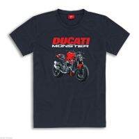 เสื้อยืดแขนสั้นคอกลมราคาต่ำสุด!!เสื้อยืด ผ้าฝ้าย พิมพ์ลายกราฟฟิค Ducati Art Monster 821 1200 สีเทา สําหรับผู้ชาย KJL1S-3