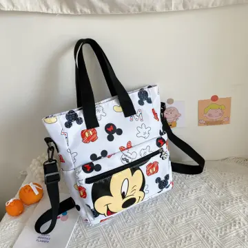 New Disney Shoulder Bags Cartoons Mickey Mouse Casual Canvas Women Shopping  Bag Cute Anime Fashion Handbag Messenger Bag Gifts