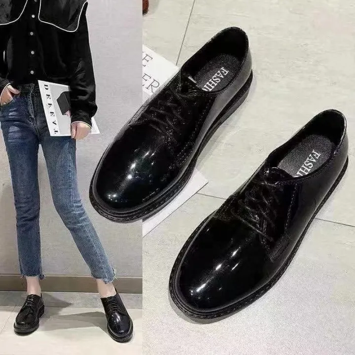 New SHUTA security guard shoes shiny shoes high quality work shoes for  women | Lazada PH