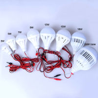 หลอดไฟ LED โคมไฟ DC12V 3วัตต์5วัตต์7วัตต์9วัตต์12วัตต์15วัตต์18วัตต์24วัตต์36วัตต์บ้านตั้งแคมป์พลังงานแสงอาทิตย์ล่าสัตว์ฉุกเฉินกลางแจ้งหลอดไฟแบบพกพาเส้นใย