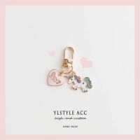 Ylstyle acc original girl heart unicorn balloon airpods keychain bag pendant accessories key toys