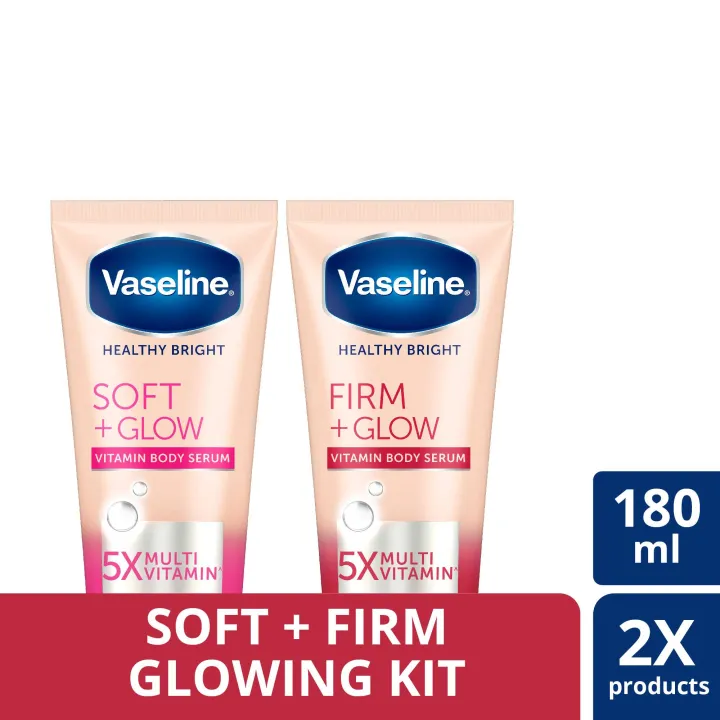 Vaseline Healthy Bright Hand Body Lotion Vitamin Serum Soft Glow Firm Glow 180ml Lazada 1849