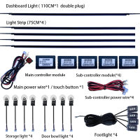 สำหรับ Bmw E90 E60 F30 E39 Audi Q5 A3 A6 Ambient Light ตกแต่งภายในรถ RGB Light Strip บรรยากาศ LED Bar 12V Universal