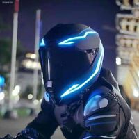 ✔ LED Motorcycle Helmet Cold Light Mod Kit Flashing Stripe Luminous Lights Helmet Decoration Sticker Motorcycle Night Riding L4R8