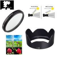 49mm UV Filter EW-53 Lens Hood for Canon EOS M5 M6 M50 Mark II M10 M100 M200 with EF-M 15-45mm f/3.5-6.3 IS STM Lens-BIANO