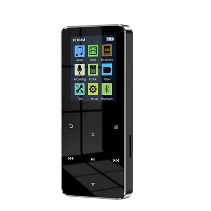 MP4 Player with Bluetooth Built-In Speaker Touch Key FM Radio Video Play  E-Book HIFI Metal  Inch Touch Player 