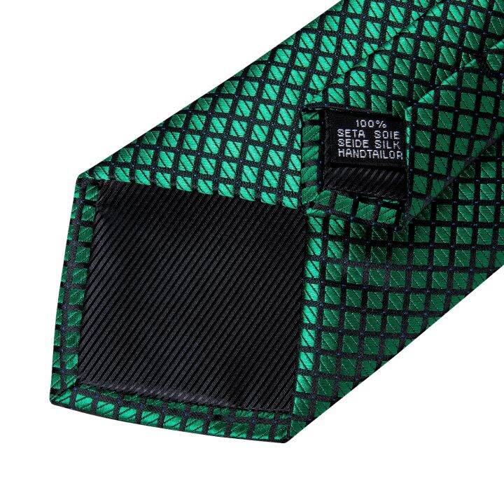 new-fashion-green-check-men-39-s-necktie-brooch-set-men-39-s-silk-ties-wedding-party-tie-handkerchief-cufflinks-set-luxury-tie-dibangu