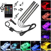 Led Car Light Foot Ambient With Lighter Backlight Music Sync Control RGB Auto Interior Decorative Atmosphere Lights