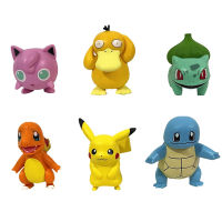 ของเล่น DE626น่ารักขนาดเล็ก2-4ซม. หุ่นขนาดเล็กตุ๊กตาขยับแขนขาได้ Pikachu ตุ๊กตาอนิเมะ Pokemon