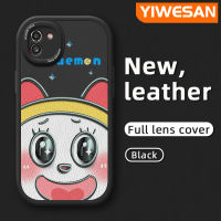 YIWESAN เคส A03s ปลอกสำหรับ Samsung A03ลายการ์ตูนโดราเอมอนซิลิโคนนิ่มหนังเคสมือถือเคสกันกระแทกแฟชั่นฝาหลังเลนส์กล้องถ่ายรูปเคสป้องกันรวมทุกอย่าง