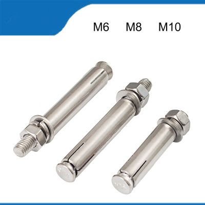 【CW】 High Quality M6 M8 M10 4 2PCS Expansion Bolt 304 Stainless Steel Sleeve Anchor Bolts for Brick Wall Concrete