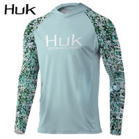 ตกปลาผู้ชาย HUK Hoodie เสื้อแขนยาวครีมกันแดด Quick Dry Sweatshirt ฤดูร้อน Breathable UV Resistant Clothi