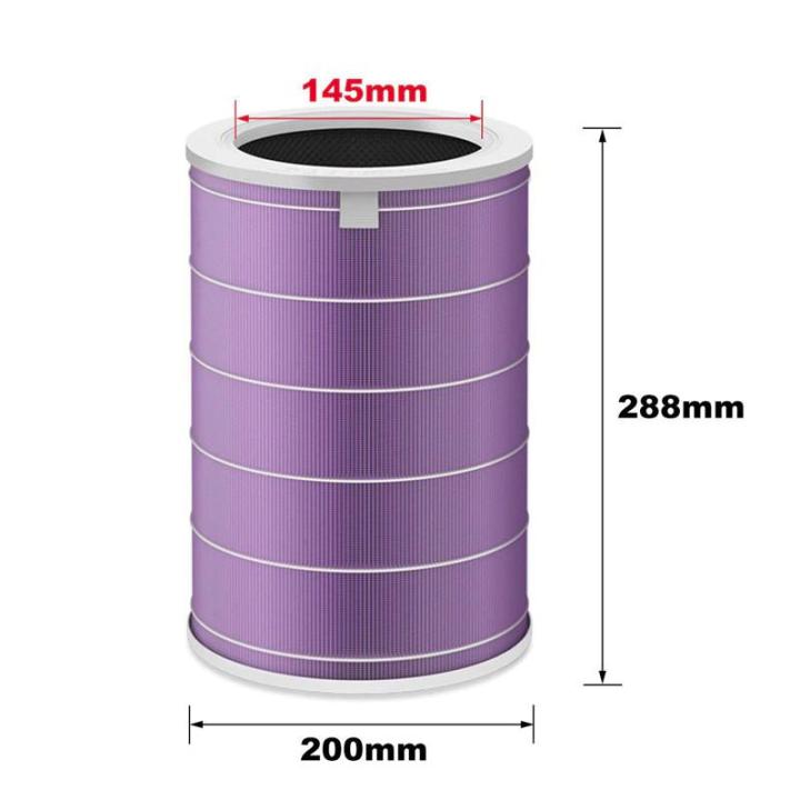 xiaomi-mi-air-purifier-filter-antibacterial-purple-ไส้กรองอากาศ-pm2-5-รุ่นฆ่าเชื้อแบคทีเรีย-ของแท้จาก-xiaomi