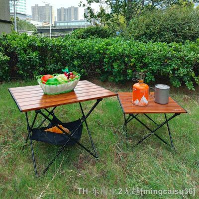 hyfvbu☼  Aluminum Camp Table Durable Roll Up Tables for Fishing