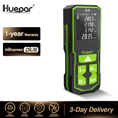 Huepar Laser Distance Meter 120M Electronic Roulette LCD Digital Laser Rangefinder Trena Metro Measuring Tape Ruler Test Tools