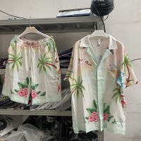 New Sea Wave Casablanca Conut Tree เสื้อผู้ชายผู้หญิงเสื้อฮาวาย Tee