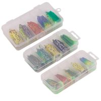 【DT】hot！ 5pcs/box 4cm 5cm 6cm Frog Topwater Wobblers Bait kit for Pike Artificial Soft Fishing Baits Snake Lures