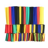 164pcs/Set Polyolefin Shrinking Assorted Heat Shrink Tube Wire Cable Insulated Sleeving Tubing Set 2:1 Cable Management