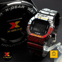 (สินค้าแท้ 100%) X-GEAR (ลายวันพีซการ์ตูนญี่ปุ่น) นาฬิกาข้อมือผู้ชายผู้หญิงสายยางทรงสี่เหลี่ยม ระบบ Digital กันน้ำได้ 100% 38mm (พร้อมจัดส่งทันที)