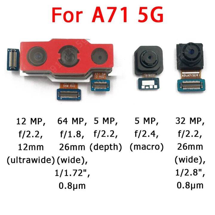 high-quality-anlei3-กล้องด้านหลังด้านหน้าสำหรับ-a71-samsung-galaxy-a715โมดูลกล้องหันหน้าหลักสายเคเบิลงอได้อะไหล่สำรอง